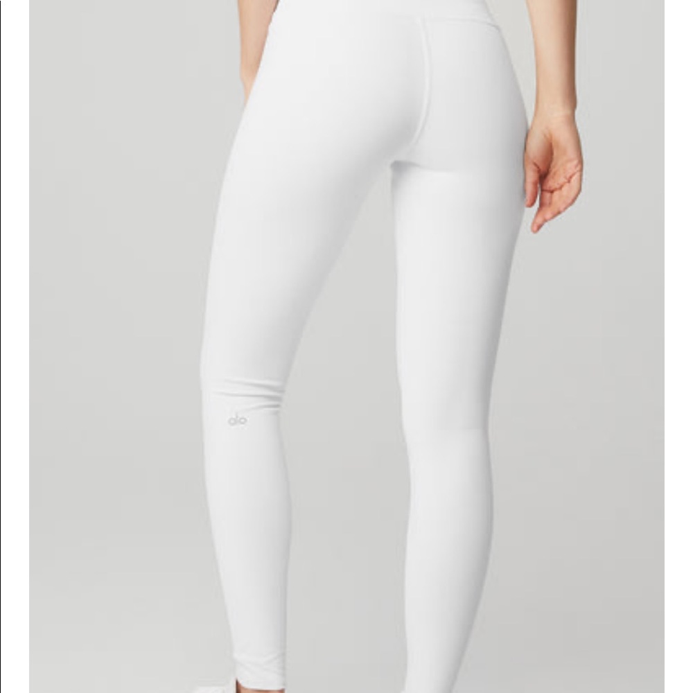 ALO YOGA High Waisted Leggings Airbrush White